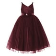 thumbnail image 1 of Ekidsbridal V-Neck Tulle Flower Girl Dress for Communion Baptism Formal Gown 218 10, 1 of 3