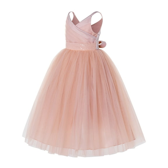 Ekidsbridal V-Neck Tulle Flower Girl Dresses for Wedding Toddler Junior Bridesmaid 218 12