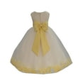thumbnail image 1 of Ekidsbridal Wedding Pageant Rose Petals Ivory Tulle Flower Girl Dress Junior Bridesmaid Summer Easter Communion 302T S, 1 of 3