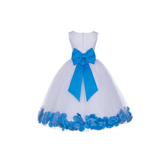 Ekidsbridal Wedding Pageant Rose Petals White Tulle Flower Girl Dress Toddler Special Occasion 302T 10
