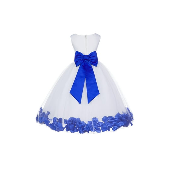Ekidsbridal Wedding Pageant Rose Petals White Tulle Flower Girl Dress Toddler Special Occasion 302T 10