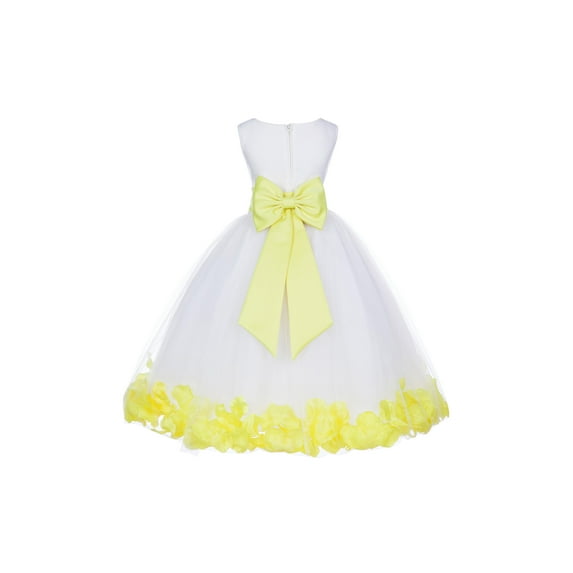 Ekidsbridal Wedding Pageant Rose Petals White Tulle Flower Girl Dress Toddler Special Occasion 302T 14
