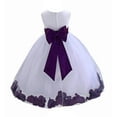 thumbnail image 1 of Ekidsbridal Wedding Pageant Rose Petals White Tulle Flower Girl Dress Toddler Special Occasion 302T 4, 1 of 3