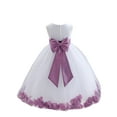 thumbnail image 1 of Ekidsbridal Wedding Pageant Rose Petals White Tulle Flower Girl Dress Toddler Special Occasion 302T 4, 1 of 3