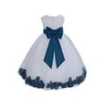 thumbnail image 1 of Ekidsbridal Wedding Pageant Rose Petals White Tulle Flower Girl Dress Toddler Special Occasion 302T 4, 1 of 3