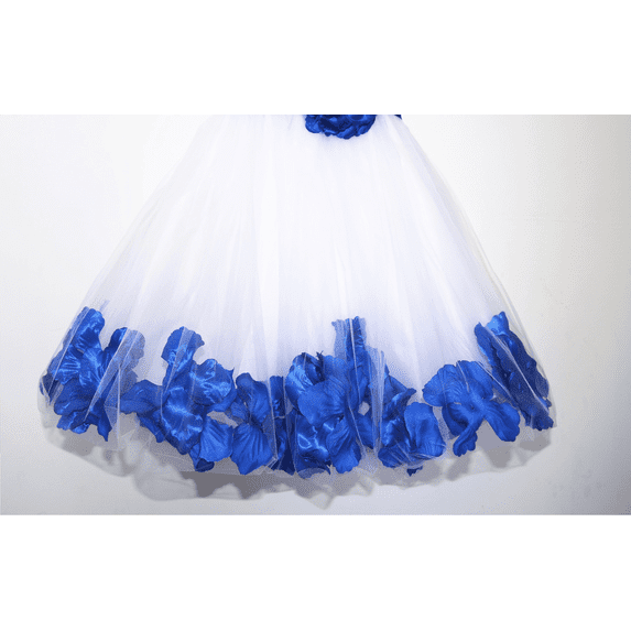 Ekidsbridal Wedding Pageant Rose Petals White Tulle Flower Girl Dress Toddler Special Occasion 302T 6