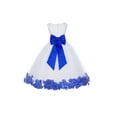 thumbnail image 1 of Ekidsbridal Wedding Pageant Rose Petals White Tulle Flower Girl Dress Toddler Special Occasion 302T 6, 1 of 3