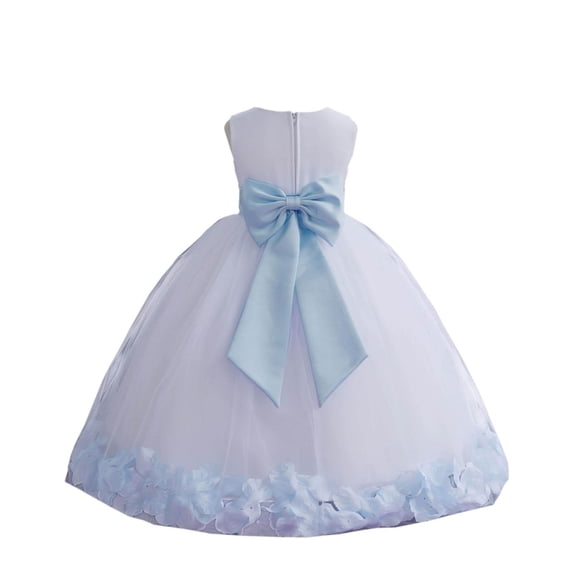 Ekidsbridal Wedding Pageant Rose Petals White Tulle Flower Girl Dress Toddler Special Occasion 302T 6