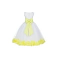 thumbnail image 1 of Ekidsbridal Wedding Pageant Rose Petals White Tulle Flower Girl Dress Toddler Special Occasion 302T M, 1 of 3