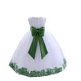 thumbnail image 1 of Ekidsbridal Wedding Pageant Rose Petals White Tulle Junior Bridesmaid Toddler Dress Summer Easter Dress First Communion Girls Clothing Holiday Recital Dress Princess 302T size 4 Flower Girl Dress, 1 of 3