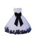 thumbnail image 1 of Ekidsbridal Wedding Pageant White Black Tulle Flower Girl Dress for Toddlers Junior Bridesmaid Gown Pretty Princess 302T 12, 1 of 3