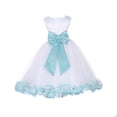 thumbnail image 1 of Ekidsbridal Wedding Pageant White Tiffany Tulle Flower Girl Dress for Toddlers Junior Bridesmaid Gown Pretty Princess 302T S, 1 of 3