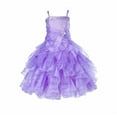 thumbnail image 1 of Ekidsbridal Wedding Satin Ruffles Organza Flower Girl Dress Elegant Pageant Birthday Junior Bridesmaid Pretty Princess 164S 4, 1 of 2