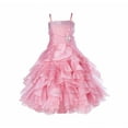 thumbnail image 1 of Ekidsbridal Wedding Satin Ruffles Organza Flower Girl Dress Elegant Pageant Birthday Junior Bridesmaid Pretty Princess 164S 6, 1 of 2