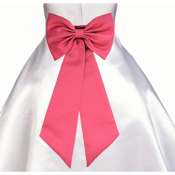 Ekidsbridal Wedding Satin Tiebow Sash Bow Tie Sash with Velcro Closure 2 pcs Set Bridal Flower Special Occasion Decoration Pageant Birthday Flower Accessory