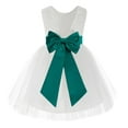 thumbnail image 1 of Ekidsbridal White Backless Lace V-Back Holy Communion Baptism Christening Dress for Flower Girls 206T 10, 1 of 3