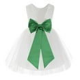 thumbnail image 1 of Ekidsbridal White Backless Lace V-Back Holy Communion Baptism Christening Dress for Flower Girls 206T 3, 1 of 3