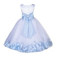 thumbnail image 1 of Ekidsbridal White Floral Lace Bodice Rose Petal Tulle Formal Flower Girl Dress Formal Photoshoot Beauty Pageant Christening Gown 165T 2, 1 of 3