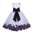 thumbnail image 1 of Ekidsbridal White Floral Lace Bodice Rose Petal Tulle Formal Flower Girl Dress Formal Photoshoot Beauty Pageant Christening Gown 165T 8, 1 of 3