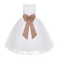 thumbnail image 1 of Ekidsbridal White Floral Lace Flower Girl Dress Wedding Mini Bridal Gown Formal Photoshoot Father Daughter Dance LG7noFT 2, 1 of 3
