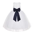 thumbnail image 1 of Ekidsbridal White Floral Lace Flower Girl Dress Wedding Mini Bridal Gown Formal Photoshoot Father Daughter Dance LG7noFT 2, 1 of 3