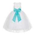thumbnail image 1 of Ekidsbridal White Floral Lace Flower Girl Dress Wedding Mini Bridal Gown Formal Photoshoot Father Daughter Dance LG7noFT 8, 1 of 3