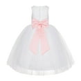 thumbnail image 1 of Ekidsbridal White Floral Lace Flower Girl Dress Wedding Mini Bridal Gown Formal Photoshoot Father Daughter Dance LG7noFT M, 1 of 3