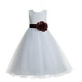 thumbnail image 1 of Ekidsbridal White Floral Lace Heart Cutout Flower Girl Dresses Formal Photoshoot Birthday Party Gown 172T 14, 1 of 2