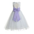 thumbnail image 1 of Ekidsbridal Ivory Floral Lace Heart Cutout Flower Girl Dresses Formal Pageant Gowns for Toddlers Ballroom Dance 172T 4, 1 of 2