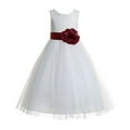 thumbnail image 1 of Ekidsbridal White Floral Lace Heart Cutout Flower Girl Dresses Formal Photoshoot Birthday Party Gown 172T 6, 1 of 2