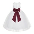 thumbnail image 1 of Ekidsbridal White Floral Lace Flower Girl Dress Wedding Mini Bridal Gown Formal Photoshoot Father Daughter Dance LG7noFT M, 1 of 3