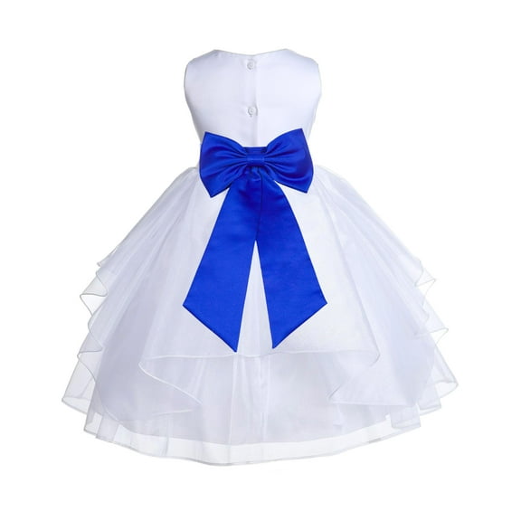Ekidsbridal White Horizon Shimmering Organza Flower Girl Dress Junior Bridesmaid Wedding Pageant Communion Baptism Gown 4613T 10
