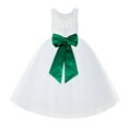 thumbnail image 1 of Ekidsbridal White Lace Back Tutu Tulle Flower Girl Dress Christening Gown 212noFT 10, 1 of 2