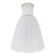 thumbnail image 1 of Ekidsbridal White Lace Halter Flower Girl Dress Birthday Party Formal Evening Gown Junior Bridesmaid 213R4 5, 1 of 3