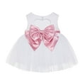 thumbnail image 1 of Ekidsbridal White Lace Heart Cutout Junior Flower Girl Dress Communion Baptism Christening Gown for Church BB1 L, 1 of 3