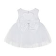 thumbnail image 1 of Ekidsbridal White Lace Heart Cutout Junior Flower Girl Dress Communion Baptism Christening Gown for Church BB1 M, 1 of 3