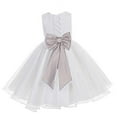 thumbnail image 1 of Ekidsbridal White Lace Organza Flower Girl Dress Toddler Christening Princess Pageant Communion Baptism Ballroom Gown 186T M, 1 of 2