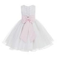thumbnail image 1 of Ekidsbridal White Lace Organza Flower Girl Dress Toddler Christening Princess Pageant Communion Baptism Ballroom Gown 186T M, 1 of 3