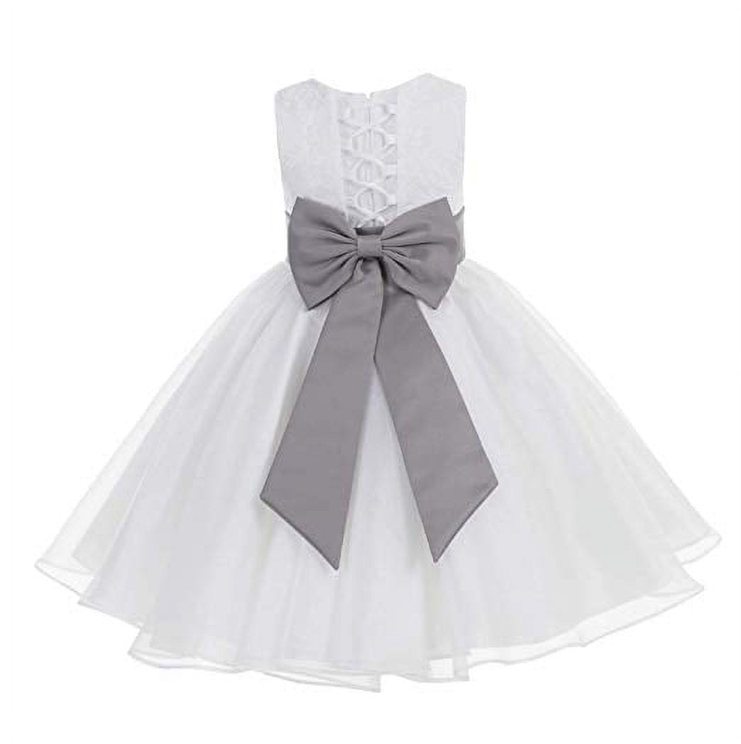 White and Pink Baby Girls' Flower Girl Dress Cute Simple Christening Dresses 0-24 Months main image 1
