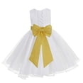 thumbnail image 1 of Ekidsbridal White Lace Organza Flower Girl Dress Formal Photoshoot Evening Gown for Social Events 186T 10, 1 of 2