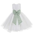 thumbnail image 1 of Ekidsbridal White Lace Organza Flower Girl Dress Toddler Christening Princess Pageant Communion Baptism Ballroom Gown 186T 4, 1 of 2