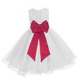thumbnail image 1 of Ekidsbridal White Lace Organza Flower Girl Dress Toddler Christening Princess Pageant Communion Baptism Ballroom Gown 186T 8, 1 of 2