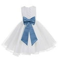thumbnail image 1 of Ekidsbridal White Lace Organza Flower Girl Dress Toddler Christening Princess Pageant Communion Baptism Ballroom Gown 186T 8, 1 of 2