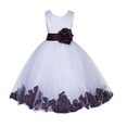 thumbnail image 1 of Ekidsbridal White Lace Top Tulle Bodice Floral Petals Flower Girl Dress Easter Summer Pageant Gown Holiday Birthday 165S 2, 1 of 2