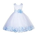 thumbnail image 1 of Ekidsbridal White Lace Top Tulle Bodice Floral Petals Flower Girl Dress Easter Summer Pageant Gown Holiday Birthday 165S 2, 1 of 3