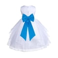 thumbnail image 1 of Ekidsbridal White Malibu Shimmering Organza Flower Girl Dress Junior Bridesmaid Wedding Pageant Communion Baptism Gown 4613T 2, 1 of 3