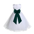 thumbnail image 1 of Ekidsbridal White Rattail Edge Tulle Flower Girl Dress Junior Bridesmaid Pageant Father Daughter Dance Recital Gown 829T 10, 1 of 2