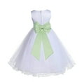 thumbnail image 1 of Ekidsbridal White Rattail Edge Tulle Flower Girl Dress Junior Bridesmaid Pageant Father Daughter Dance Recital Gown 829T 8, 1 of 2