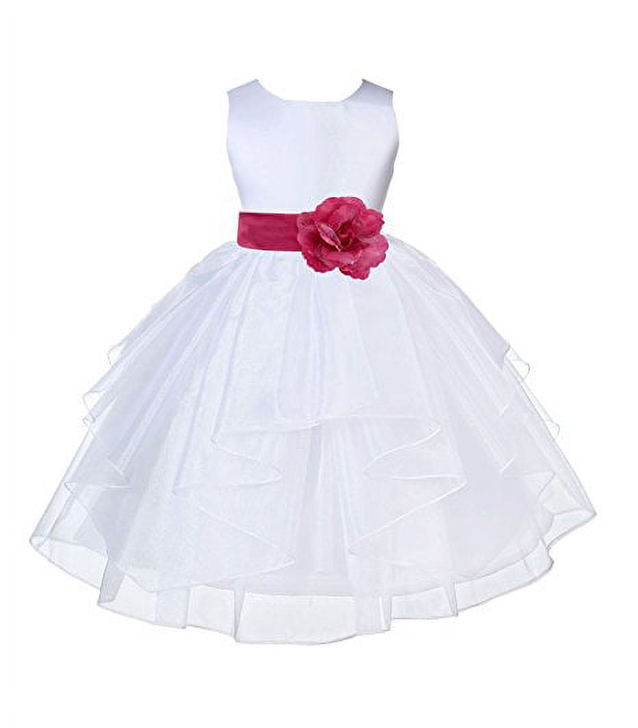 Elegant Baby Girls Flower Girl Dresses Toddler White Christening Dresses