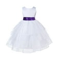 thumbnail image 1 of Ekidsbridal White Shimmering Organza Satin Flower Girl Dress Bridesmaid Wedding Pageant Holiday Communion Birthday Baptism 4613mh 2, 1 of 2